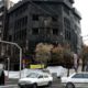 Photo of burned building in Iran