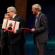 Photo of UCLA professor Ali Khademhosseini receiving an award