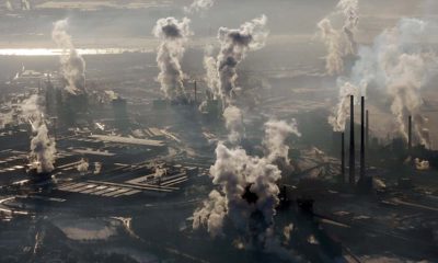 Photo of an aerial view of a steel company in Germany