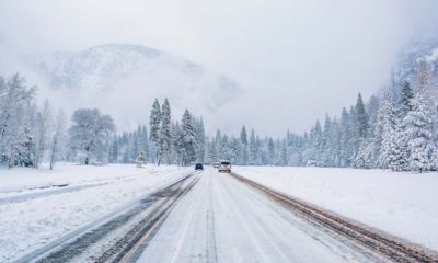 Photo of a snow covered road in Yosemite National Park