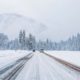 Photo of a snow covered road in Yosemite National Park