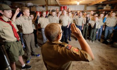 Photo of Boy Scouts troop during their meeting