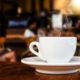photo of a cup of coffee in a coffee shop