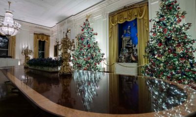 Photo of the East Room is decorated during the 2019 Christmas preview at the White House,