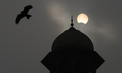 Photo of a partial solar eclipse seen in Pakistan