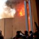 Photo of protestors attacking the U.S. Embassy in Iraq