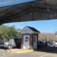 Photo of the entrance to the Naval Air Base Station in Pensacola, Fla.