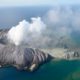 Photo of White Island after its volcanic eruption in New Zealand