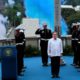 Photo of a ceremony marking 20 years since the Panama Canal was turned over from the U.S.