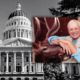 Photo combination of the California Capitol and "Wild Bill" Richardson