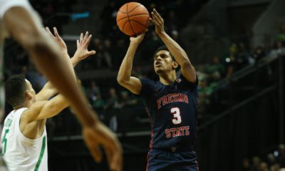 Photo of Fresno State's Jarred Hyder launching a shot