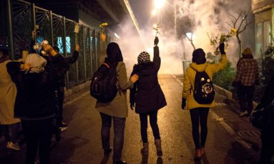 Photo of protestors in Tehran