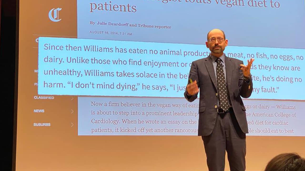 Photo of Dr. Michael Greger at Fresno City College