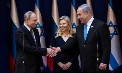 Photo of Israeli Prime Minister Benjamin Netanyahu and Russian President Vladimir Putin