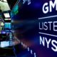 Photo of a logo for General Motors at the New York Stock Exchange