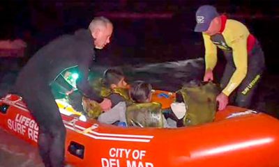 Photo of the rescue of people from an immigrant smuggling boat