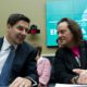 Photo of Sprint Corporation Executive Chairman Marcelo Claure and T-Mobile US CEO and President John Legere during the House Commerce subcommittee hearing on Capitol Hill