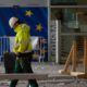 Photo of a construction worker in Brussels