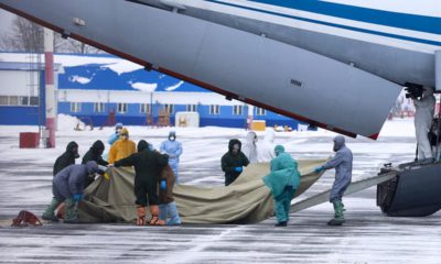 Photo of medical workers preparing to meet 80 people in Russia