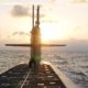 Photo of The Ohio-class ballistic-missile submarine USS Wyoming approaches Naval Submarine Base Kings Bay, Ga.