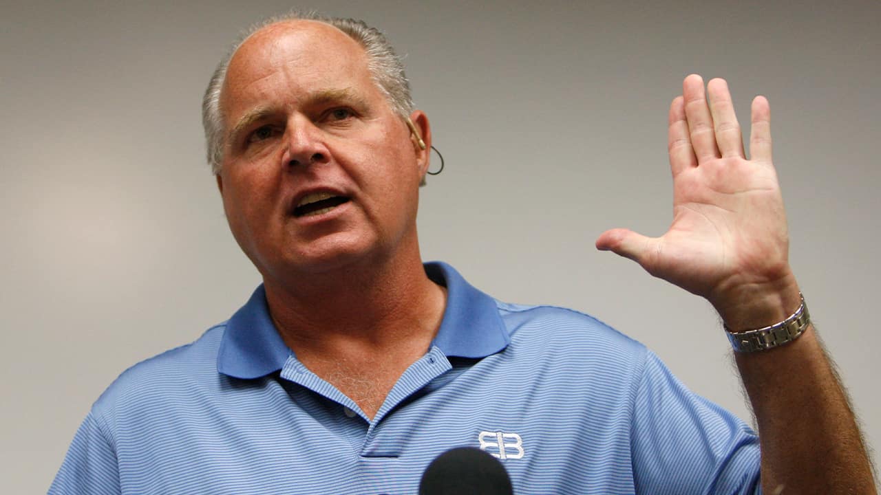 Photo of conservative talk show host Rush Limbaugh