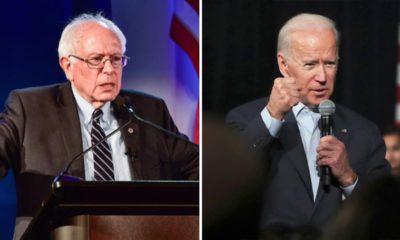 Photo combination of Sen. Bernie Sanders and former Vice President Joe Biden