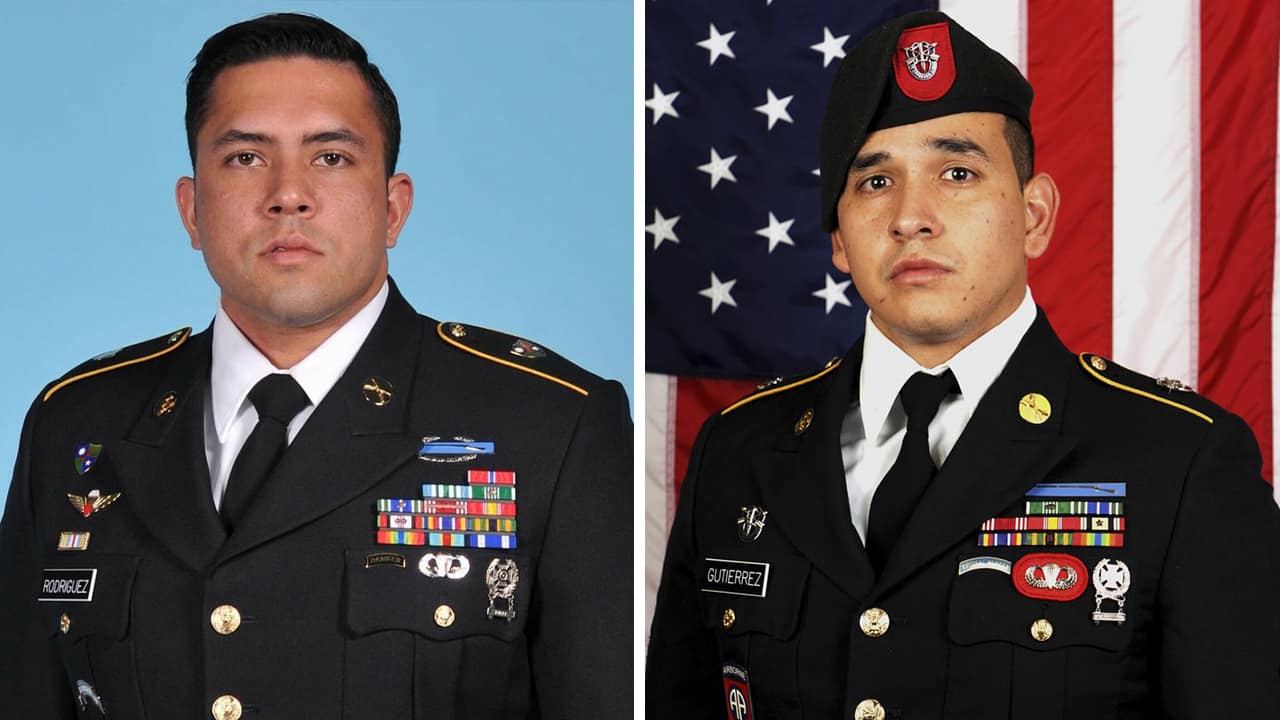 Photo of Sgt. 1st Class Antonio R. Rodriguez and Sgt. 1st Class Javier J. Gutierrez