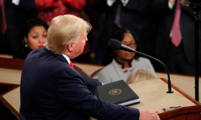 Photo of President Donald Trump delivering his State of the Union address