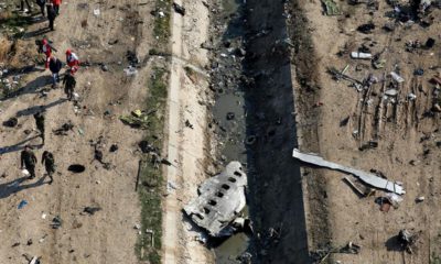 Photo of the scene where a Ukrainian plane crashed in Shahedshahr, southwest of Tehran, Iran