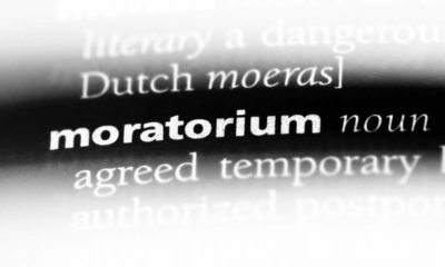 Photo of the word "moratorium" from the dictionary