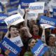 Photo of Bernie Sanders supporters