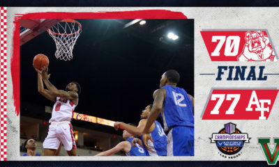 Image showing Air Force-Fresno State score from 2020 MW men's basketball tournament