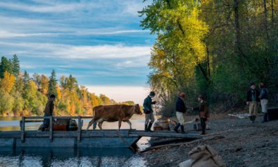 Photo of a scene from "First Cow."