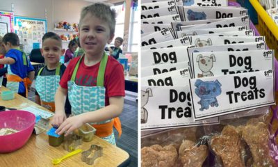 Photo of kids making dog treats