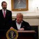 Photo of President Donald Trump signing an $8.3 billion bill to fight the coronavirus outbreak in the U.S.