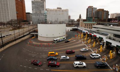 Photo of U.S.-Canadian border in Detroit