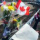 Photo of a memorial on the side of the road in Canada