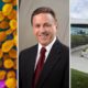 Composite image of coronavirus, Garry Bredefeld, and Fresno City Hall