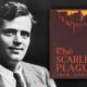 Photo combination of Jack London and his novel, The Scarlet Plague