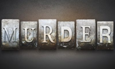 Photo illustration of the word "murder"