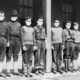 Photo of men wearing masks during the 1918 Spanish Flu Pandemic