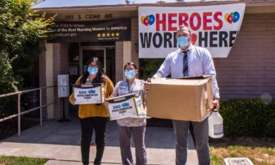 Photo of donated PPE in Fresno, California