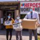 Photo of donated PPE in Fresno, California
