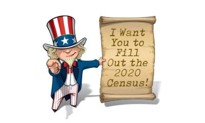 I want you Uncle Sam poster modified to reflect urgency of completing 2020 census form