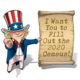 I want you Uncle Sam poster modified to reflect urgency of completing 2020 census form