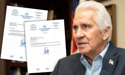 Image of Rep. Jim Costa (D-Fresno) and his letters to the Clerk of the House