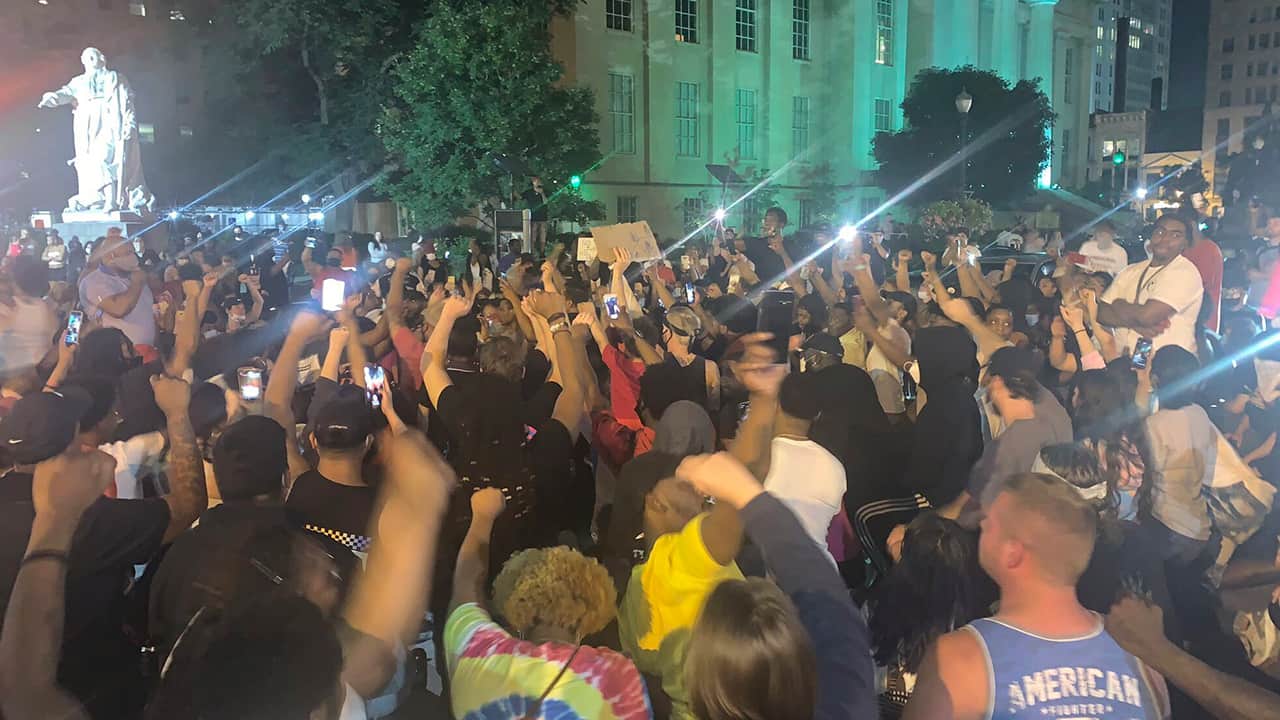 Photo of protests in Louisville