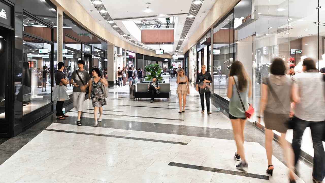 Photo of people at a mall