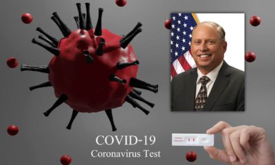 Composite image of coronavirus and Fresno County Supervisor Buddy Mendes