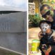 Side by side images of exterior of Fresno City Hall and councilman Miguel Arias and his son